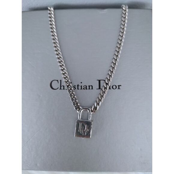 Dior Jewelry - Dior logo padlock choker necklace EUC